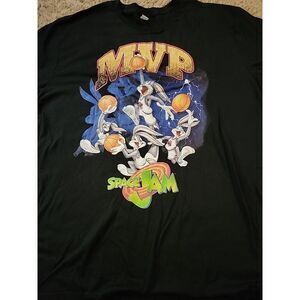 Looney‎ Tunes Space Jam Movie T Shirt Black Size 3X